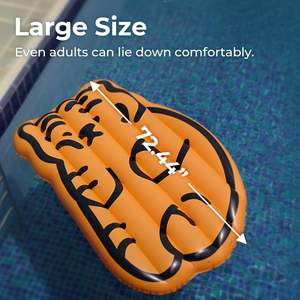 Flotador Inflable de PVC con Diseño de Tigre, Colchoneta Flotante de Verano con Dibujos Animados para Adultos - Product Image 3