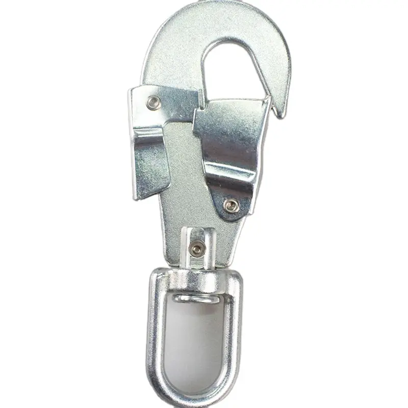 Jinsong — crochet à pression forgé, Double verrouillage, pivot de sécurité, en acier de haute qualité, Protection contre les chutes, harnais, ceinture de sécurité