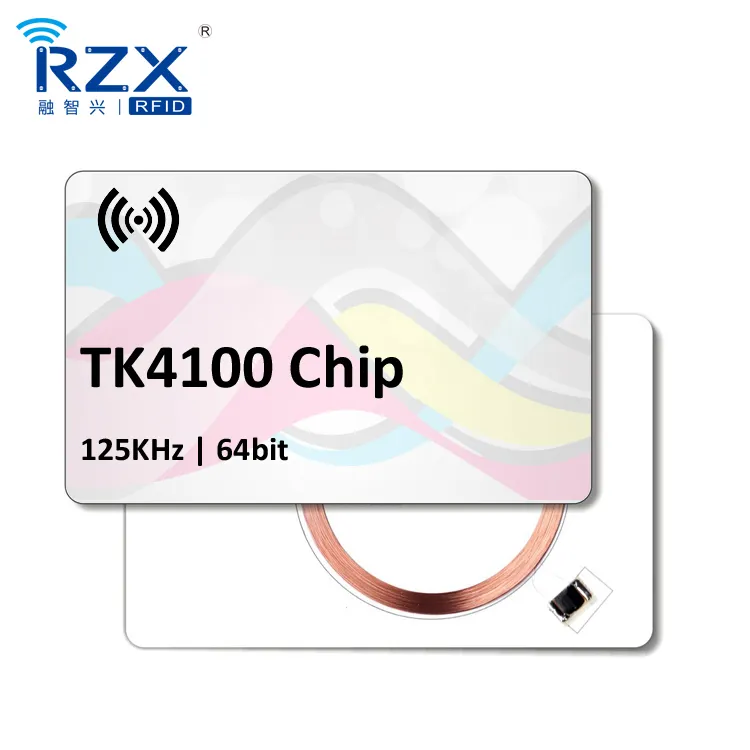 Kartu Tanda Pengenal RFID Cerdas EM4100/T5577/TK4100, Kontrol Akses CIP dengan Kartu ID 125Khz PVC Cetak Kartu Rfid Cerdas untuk Aplikasi ID