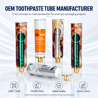 Tube de dentifrice neutre sans logo en aluminium-plastique avec bouchon à vis, impression UV, emballage personnalisé