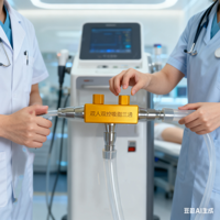 Alat Penghisap Lemak Manual Baitang 3-Way Liposuction Hub Lipografter Twin Aspiration untuk Terhubung ke Alat Vakum