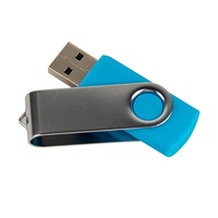 USB Flash drive putar Logo kustom 32GB 64GB 128GB Pendrive dengan bahan logam untuk hadiah