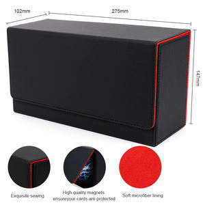 กล่องเก็บการ์ดแบบพับได้ หนัง PU คุณภาพพรีเมียม พร้อมแม่เหล็ก สำหรับการ์ด Magic/Yugioh/TCG บรรจุภัณฑ์สำหรับการ์ดเกรด น้ำหนัก 5 กก. - Product Image 6