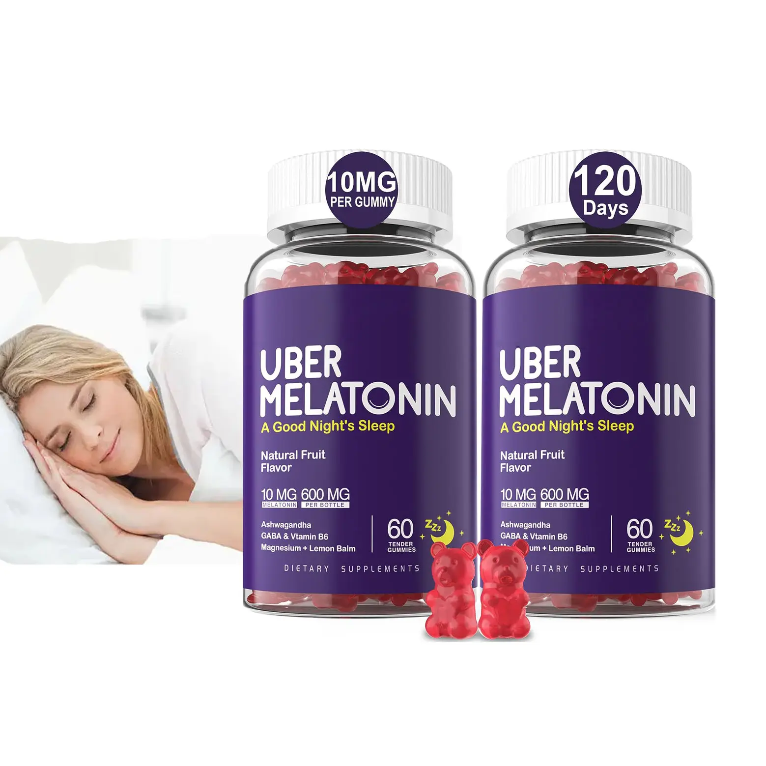 Oem ODM thuần chay thảo dược bổ sung thời gian ban đêm giấc ngủ sâu Melatonin Gummies