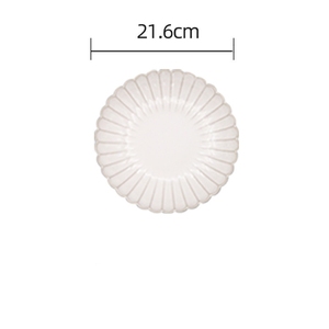 <span class=keywords><strong>Assiette</strong></span> à collation <span class=keywords><strong>en</strong></span> céramique nordique NY-JD02, <span class=keywords><strong>en</strong></span> <span class=keywords><strong>grès</strong></span>, à bord festonné, motif fleur blanche, pour hôtels, restaurants et mariages - Product Image 3