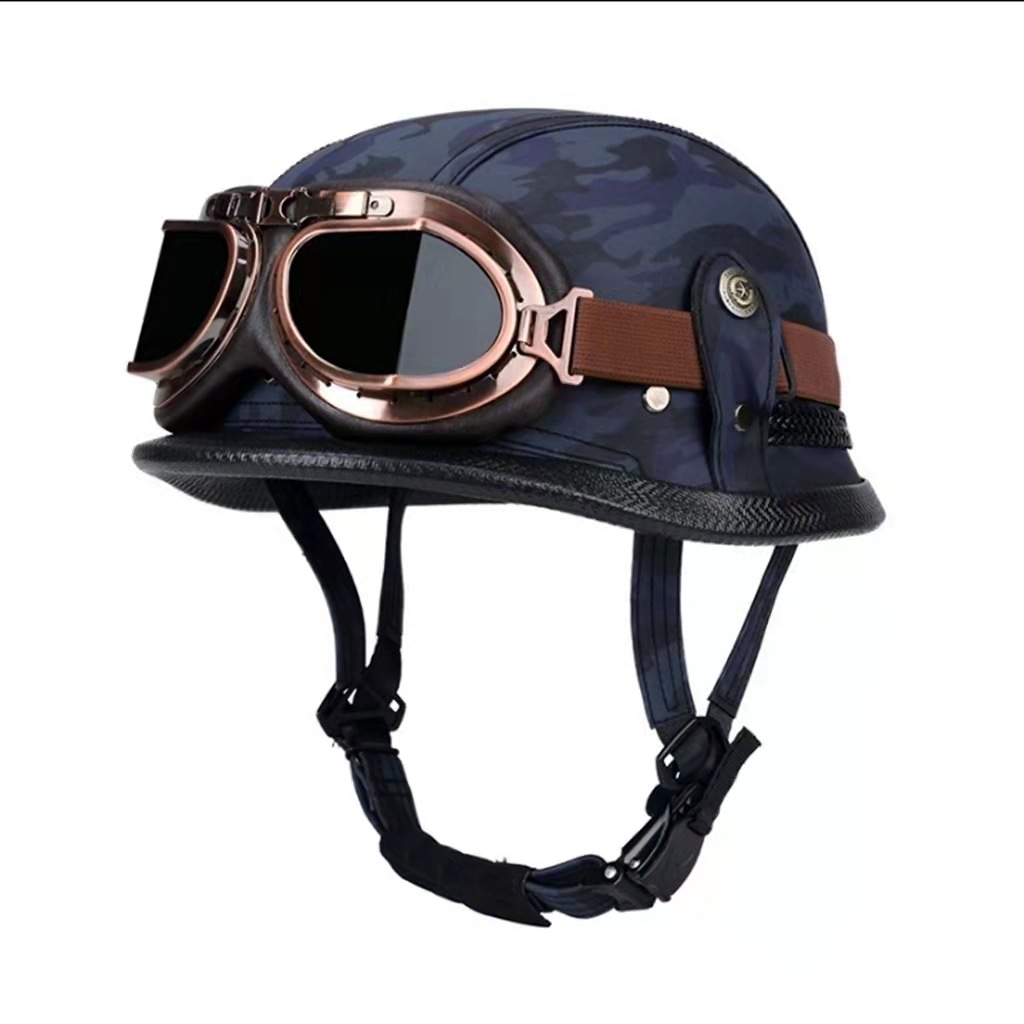 Vintage Integral-Motorradhelm – DOT/ECE Geprüft, ABS-Schale, Waschbares Innenfutter, Größen M-XXL