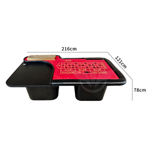 YH Black Rectangle <strong>Roulette</strong> Table with Caster <strong>Wheels</strong> - Professional Casino <strong>Roulette</strong> Table with <strong>Wheel</strong> for <strong>Sale</strong> - Product Image 4