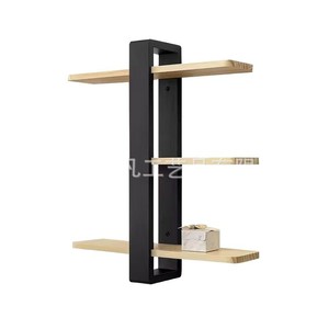 Black Solid Wood Floating <b>Shelf</b> 3 Tier <b>Wall</b> <b>Mounted</b> Storage Rack For Living Room Home Decor - Product Image 5