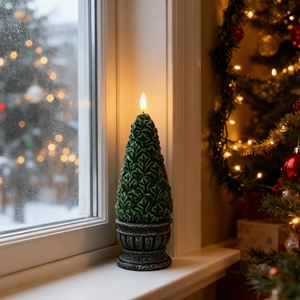 1 <span class=keywords><strong>bougie</strong></span> en cire de paraffine sans flamme à LED, alimentée par pile, en forme de feuille de <span class=keywords><strong>houx</strong></span> de Noël, pour les anniversaires, les fêtes, la décoration de vacances, cadeau - Product Image 4