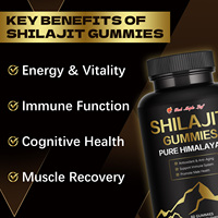 Gummies de Shilajit avec Ashwagandha et Magnésium |   Extrait de Shilajit et Ashwagandha : Soutien Énergétique et de Vitalité |   60 Gummies