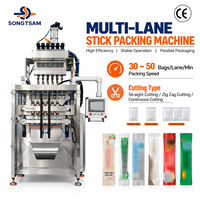 Machine d'emballage verticale haute précision multi-voies pour poudre de café et poudre de masala, 3, 4 ou 6 voies