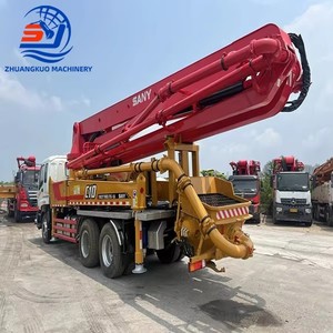 Camion pompe à béton Mercedes d'occasion Sany, 37m, 3 essieux, 46m, 49m, 4 essieux, moteur diesel, hydraulique, avec tuyau d'extrémité - Product Image 3