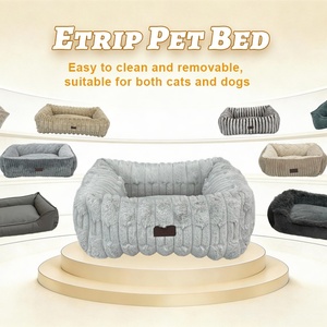 Lit pour chien Etrip, lavable, orthopédique, en mousse à mémoire de forme, XXL, grand modèle en peluche - Product Image 3