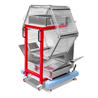 Four à rôtissoire à charbon de bois et gaz pour poulet, machine rotative à prix réduit pour restaurant