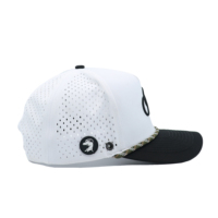 Topi Golf Tali 5 Panel Unisex Custom dengan Logo Bordir 3D Tahan Air dan Tempat Tee