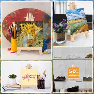 Venta al por mayor de fábrica: Lienzos mini estirados y sets de caballos de dibujo de madera de varios tamaños, con lienzos para pintura infantil. - Product Image 4