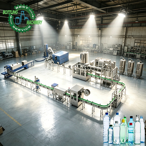 Ligne de production complète de remplissage d'eau en bouteille PET entièrement automatique 4000 BPH avec ensacheuse sous film rétractable - Product Image 1