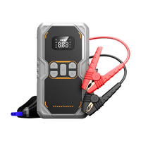Démarreur de voiture 800A Peak avec compresseur d'air 36 PSI, booster de batterie portable 12V 7200mAh et gonfleur de pneus numérique pour moto
