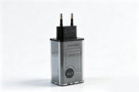 Boîtier de chargeur transparent en cristal C001 67W à double port, prise standard européenne, coque extérieure vide pour chargeur avec ports USB-A et Type-C