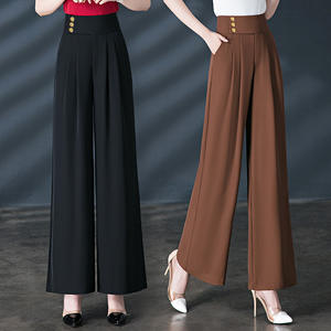 <span class=keywords><strong>Pantaloni</strong></span> larghi nuovi <span class=keywords><strong>pantaloni</strong></span> lunghi Casual da <span class=keywords><strong>donna</strong></span> <span class=keywords><strong>pantaloni</strong></span> larghi in seta di ghiaccio a vita alta sottile <span class=keywords><strong>pantaloni</strong></span> larghi da <span class=keywords><strong>donna</strong></span> - Product Image 2