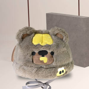 Chapeaux animaux amusants en peluche personnalisés chapeau d'hiver de dessin animé pour bébé chapeau de protection d'oreille chaud et coupe-vent en peluche de style coréen - Product Image 6