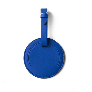 New round PU leather luggage <b>tag</b>, <b>suitcase</b> registration <b>tag</b>, leather hang <b>tag</b>, identification <b>tag</b>, logo printable. - Product Image 4