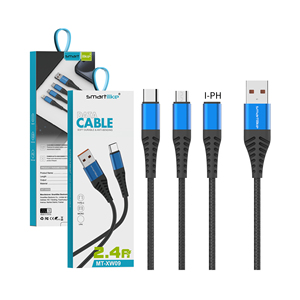 สาย USB แบบถักไนลอนสำหรับ iPhone, สายชาร์จไว2.4A สำหรับกล้องธนาคารพลังงาน - Product Image 1