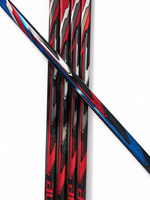 Bâton de hockey sur glace en fibre de carbone monobloc 275g-375g, design ergonomique, manche texturé pour enfants, adolescents, adultes, faible/moyen/élevé
