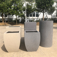 Jardinière d'intérieur et d'extérieur, jardinière carrée de grande taille en acier pour l'extérieur, jardinière en métal pour le jardin