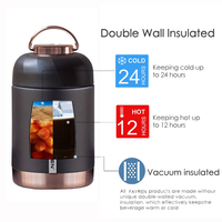 Boîte à lunch isotherme de haute qualité à double paroi en acier inoxydable 304 de 600 ml, gourde à large ouverture pour le camping en plein air, l'école, 6-12 ans