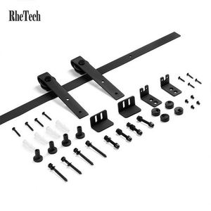 WEKIS Sistema de Rieles para Puertas Correderas de Granero de 6.6 Pies, Moderno, de Acero y Latón, para Colgar Madera, Duradero, Insonorizado, para Separar Espacios - Product Image 2