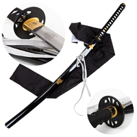 Réplique de film artisanale Kill Bill, épée de présentation avec fourreau noir et motif démoniaque gravé, vente en gros