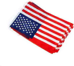재고 미국 깃발 미국 작은 끈 미니 깃발 8.5 ''x 5.5'' (14X21CM) buntings 깃발 페넌트 배너 장식