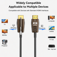 Câble HDMI 2.0 en fibre optique plaqué or OEM ODM HD 4K 2K 120Hz TJ-A402 3D 5M 10M 15M 50M 100M