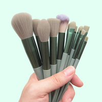 Ensemble de 13 pinceaux de maquillage personnalisés avec logo 2026, pinceaux à poudre illuminatrice, blush, avec sac, échantillons de pinceaux dédiés, originaux