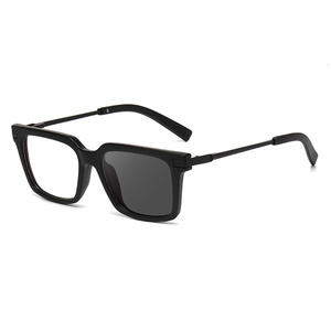 Lunettes de soleil photochromiques UV400 tout-en-un pour homme 95018, anti-lumière bleue, grandes lunettes optiques carrées à changement de couleur - Product Image 4