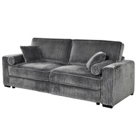 Großhandel Hochwertiges Europäisches Dreisitzer-Samtsofa mit Armlehnen Umweltfreundliches Feststehendes Schlafsofa-Set für Apartments, Einkaufszentren und Villen