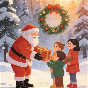 Cartes de vœux de Noël charmantes avec illustrations détaillées sur papier blanc brillant, impression numérique, option de logo personnalisé pour - Product Image 2