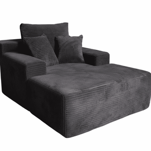 Sofá Individual de Pelo de Conejo Comprimido, Sillón Jumbo Tipo Bloque de Tofu con Cojín Cuadrado de Esponja y Brazos Cuadrados - Product Image 2