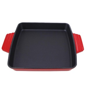 2025 vente chaude émail carré en <span class=keywords><strong>fonte</strong></span> spécial pain casserole plat personnalisé ustensiles <span class=keywords><strong>de</strong></span> <span class=keywords><strong>cuisson</strong></span> ensembles <span class=keywords><strong>plaque</strong></span> essayer rôtissoire - Product Image 3