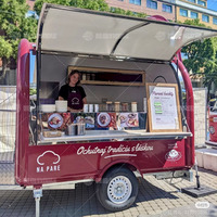 Remorque alimentaire mobile multifonctionnelle en aluminium, personnalisable, prix usine, avec cadre en acier inoxydable, anti-rouille, intégrée pour la vente de snacks