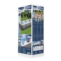 Bestway – piscine à cadre métallique 56996, ensemble de piscine rectangulaire hors sol pour enfants et adultes
