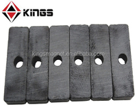 Magnet Blok Ferit dengan Lubang Tengah, Magnet Keramik Permanen untuk Pemasangan Motor, Sensor, dan Peralatan Industri