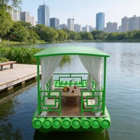Bateaux électriques de loisirs commerciaux en forme de bambou pour parcs, bateaux de luxe pour loisirs aquatiques, importés en plastique LLDPE pour rivières, lacs et parcs aquatiques