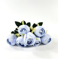 Bunga Ranunculus Buatan dari Kain Sutra 7 Kepala, Dekorasi Tahun Baru Imlek, Wisuda, Natal, Buatan Tangan, Modern, Ringan, Cepat