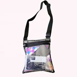 High Transparency Crossbody Bag For Women Customizable PVC Sling Bag For Getting Subway Seat Faster