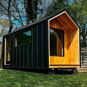 Sauna a Vapore Moderna Minimalista Personalizzata 2026 con Tetto a Punta per Interni/Esterni, Doccia e Lucernario in Legno di Cedro Rosso con Controllo - Product Image 3