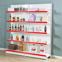 Étagères de supermarché réglables à 5 niveaux, en métal thermolaqué, système d'étagères de présentation pour épicerie, 90x45x210mm