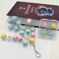 Porte-clés Fidget Spinner Patte de Chat 5 Touches, Boutons de Clavier Lumineux à Pression, Jouet Anti-Stress pour Décoration de Sac et de Clés