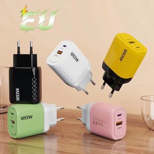 Prix usine 120W Chargeur A + C Tête de charge à double port Macaron EU US UK QC Tête de charge rapide - Product Image 4